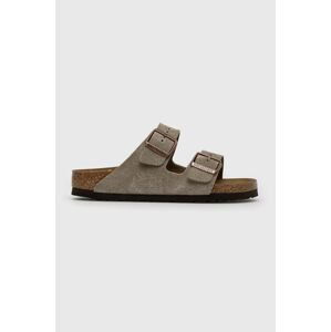 Semišové šľapky Birkenstock Arizona 51463.TAUP-TAUPE, dámske, šedá farba,