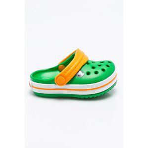 Detské šľapky Crocs CROCBAND 204537 zelená farba
