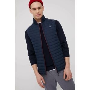 Vesta Jack & Jones pánska, tmavomodrá farba, prechodná