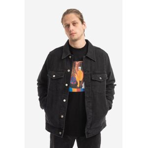 Wood Wood Ivan Denim Jacket 12235109.7051-BLACK, čierna farba, prechodná