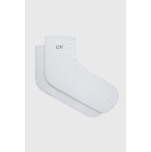 Ponožky Calvin Klein dámske, biela farba