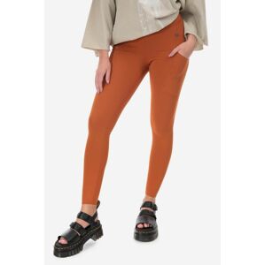 Legíny Fjallraven Abisko Tights dámske, oranžová farba, jednofarebné