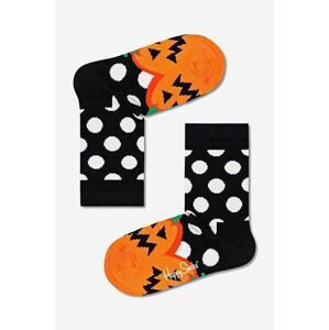 Detské ponožky Happy Socks Halloween Pumpkin čierna farba, KHAL01-9100