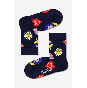 Detské ponožky Happy Socks x Smiley SmileyWorld tmavomodrá farba, KSMY01-6500