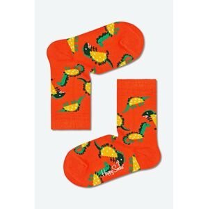 Detské ponožky Happy Socks Tacosaurus oranžová farba, KTAS01-2900