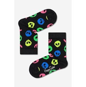 Detské ponožky Happy Socks Alien čierna farba, KALN01-9300