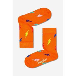 Detské ponožky Happy Socks Lightning oranžová farba, KLGH01-2700