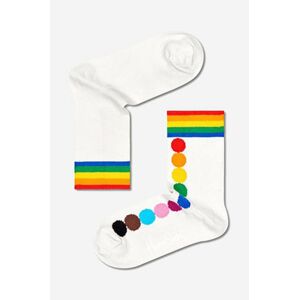 Detské ponožky Happy Socks Pride Dot biela farba, KPRD01-1300