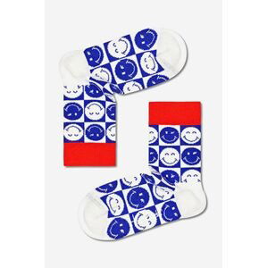 Detské ponožky Happy Socks Squared SmileyWorld biela farba, KSMY01-6300