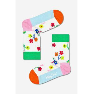 Detské ponožky Happy Socks Bouquet biela farba, KBOU01-1300