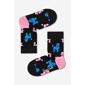 Detské ponožky Happy Socks Poodle čierna farba, KPDL01-9300