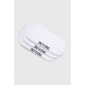 Ponožky Only & Sons pánske, biela farba