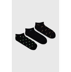 Ponožky Fila 3-pak pánske, čierna farba