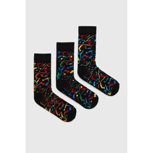 Ponožky Fila 3-pak pánske, čierna farba
