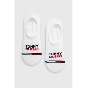 Ponožky Tommy Jeans biela farba