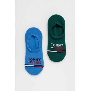 Ponožky Tommy Jeans zelená farba