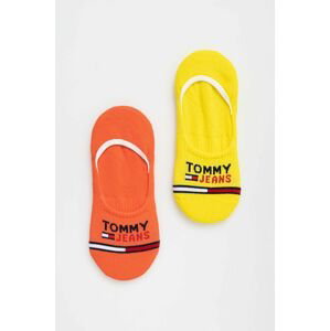 Ponožky Tommy Jeans oranžová farba