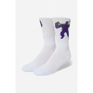 Ponožky HUF x Marvel Hulk Retro biela farba