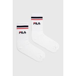 Ponožky Fila 2-pak biela farba