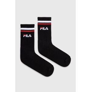 Ponožky Fila 2-pak čierna farba