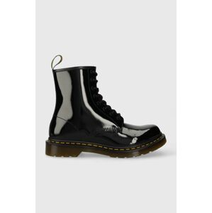 Kožené workery Dr. Martens 1460 11821011-black, dámske, čierna farba, na plochom podpätku