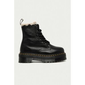 Kožené workery Dr. Martens Jadon Fl Fur Lined čierna farba, na platforme, zateplené, 25637001