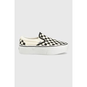 Tenisky Vans Slip-on VN0A7Q5RTYQ1-BLKWH, dámske, béžová farba