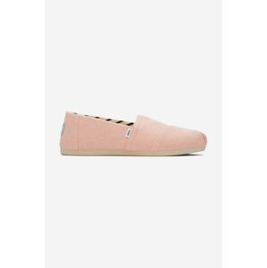 Espadrilky Toms Alpargata 10019634 PEACH BLUSH dámske, oranžová farba