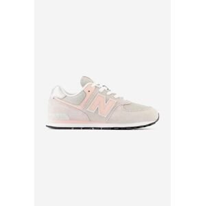 Detské tenisky New Balance GC574EVK šedá farba