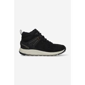 Topánky Merrell Wildwood Sneaker Boot Mid Wp pánske, čierna farba, J067285