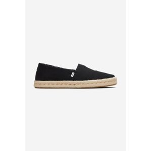 Espadrilky Toms Toms Alpargata Rope 2.0 10019875 BLACK čierna farba