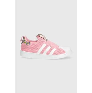 Detské tenisky adidas Originals Superstar 360 ružová farba