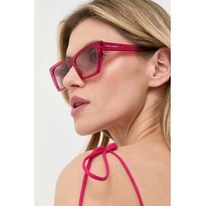 Slnečné okuliare Saint Laurent dámske, ružová farba