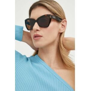 Slnečné okuliare Balenciaga BB0271S dámske, hnedá farba