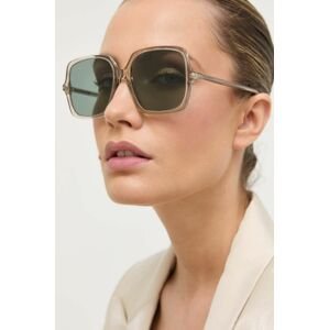 Slnečné okuliare Saint Laurent dámske, šedá farba
