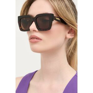 Slnečné okuliare Bottega Veneta dámske, hnedá farba