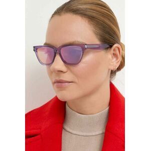 Slnečné okuliare Saint Laurent dámske, priehľadná farba