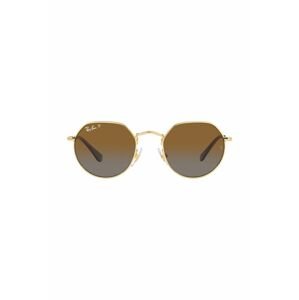 Detské slnečné okuliare Ray-Ban Junior Jack hnedá farba, 0RJ9565S-Polarized