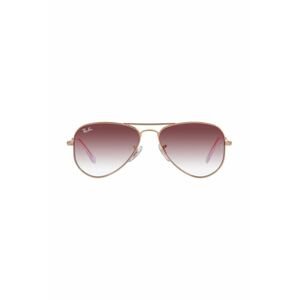 Detské slnečné okuliare Ray-Ban Junior Aviator ružová farba, 0RJ9506S