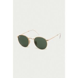 Okuliare Ray-Ban ROUND METAL pánske, zlatá farba, 0RB3447