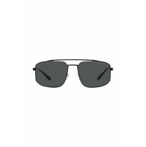 Slnečné okuliare Emporio Armani pánske, čierna farba