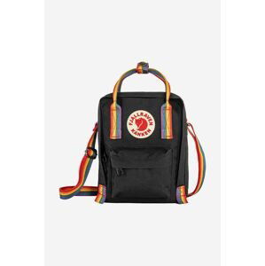 Malá taška Fjallraven Kanken Rainbow Sling čierna farba