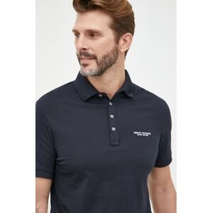 Bavlnené polo tričko Armani Exchange tmavomodrá farba, s potlačou, 8NZF80 Z8H4Z NOS