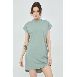 Bavlnené šaty Vero Moda zelená farba, mini, rovný strih