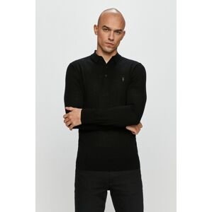 AllSaints - Tričko s dlhým rukávom Mode Merino LS Polo