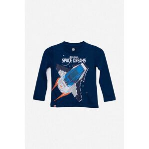 Detské tričko s dlhým rukávom Lego tmavomodrá farba, s potlačou, Koszulka Lego Wear T-shirt Longsleeve 12010638 577