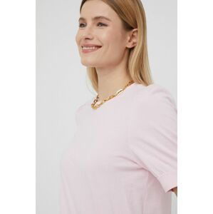 Bavlnené tričko Vero Moda ružová farba,