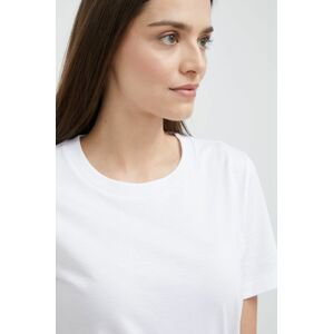 Bavlnené tričko Emporio Armani biela farba