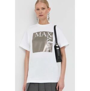 Bavlnené tričko MAX&Co. biela farba