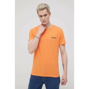 Tričko Jack & Jones pánske, oranžová farba, s nášivkou